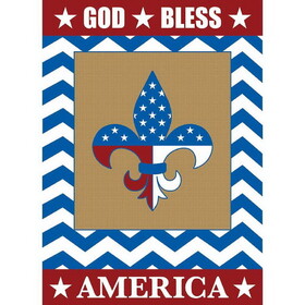 Dicksons 01222 Flag God Bless America Fleurdelis 13X18