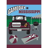 Dicksons 01460 Flag Gameday Mississippi Maroon Grey