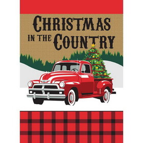 Dicksons 01478 Flag Christmas Country Truck Red 13X18