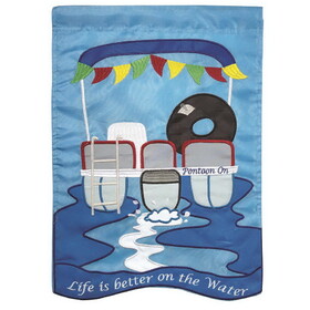 Dicksons 01712 Flag Life Is Better On Water 13X18