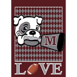 Dicksons 01761 Flag Love Bulldogs Polyester 13X18