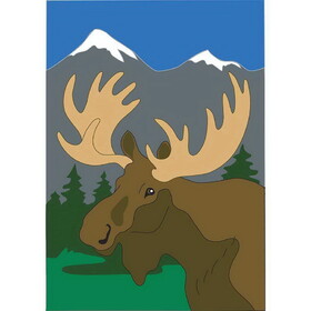 Dicksons 01792 Flag Moose Polyester 13X18