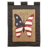 Dicksons 01819 Flag Butterfly Burlap Polyester 13X18