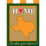 Dicksons 01885 Flag Texas Home Green Gold 13X18