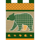 Dicksons 01886 Flag Bear Green Gold Polyester 13X18