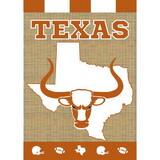 Dicksons 01895 Flag Texas Longhorns Burlap 13X18