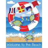 Dicksons 07041 Flag Crab Welcome Polyester 30X44