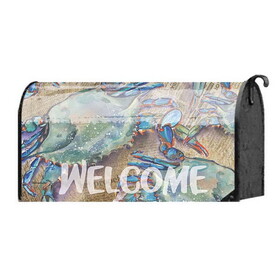 Dicksons 09093 Mailbox Cover Blue Crabs Welcome 21X19