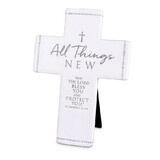 Dicksons 11262 Tabletop Cross All Thing New White Resin