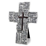 Dicksons 11558 Tabletop Cross Stacked Stones Gray