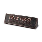 Dicksons 11581 Tabletop Plaque Pray First Resin 6.5