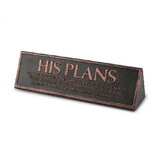 Dicksons 11585 Tabletop Plaque His Plans Resin 6.5