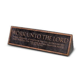 Dicksons 11588 Tabletop Plaque Work Lord Resin 6.5"L