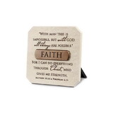 Dicksons 11632 Tabletop Plaque Faith Bronze 3.75