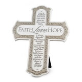 Dicksons 11880 Tabletop Cross Faith Hope Love 10.75:H