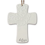 Dicksons 12153 Christmas Ornament Cross Lace Believe