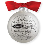 Dicksons 12282 Christmas Ornament Believe Bauble 4