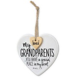 Dicksons 12633 Ornament Heart Tag Grandparents Twine