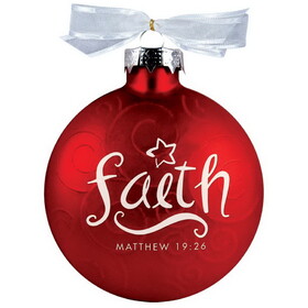 Dicksons 12764 Christmas Ornament Faith Swirl Ribbon 4"