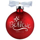 Dicksons 12766 Christmas Ornament Believe Swirl Red 4