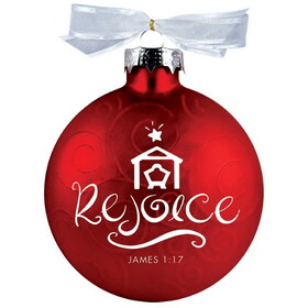 Dicksons 12767 Christmas Ornament Rejoice Swirl Red 4"