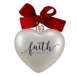 Dicksons 12804 Ornament Heart Faith Ribbon Hang