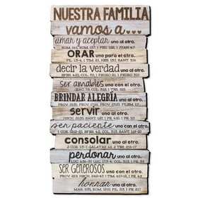 Dicksons 17884 Wall Decor Stacked Nuestra Familia 16.5"