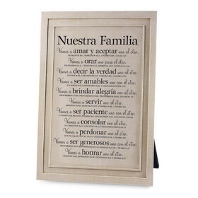 Dicksons 17974 Tabletop Decor Word Study Nuestra Famila