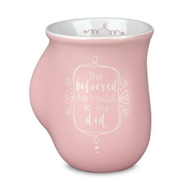 Dicksons 18456 Handwarmer Mug She Believed Pink 18 Oz