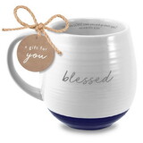 Dicksons 18691 Coffeecup Textured Blessed White 18Oz