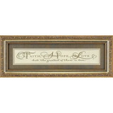 Dicksons 20G-414-818 Framed Wall Art Faith Hope Love 14X4