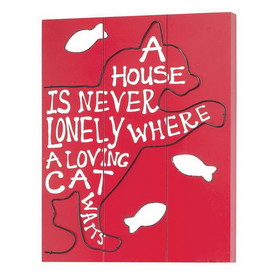 Dicksons 246353 Plq Wal-Mdf/Mtl-Cat-A House Is