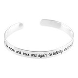 Dicksons 252795 Brc Love You To Moon  Sil Plt Cuff