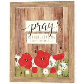 Dicksons 28BW-2025-1287 Framed Wall Art Poppies Pray Without