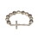 Dicksons 30-4904T Bracelet Cz Cross Grey Pearl Sil Plt
