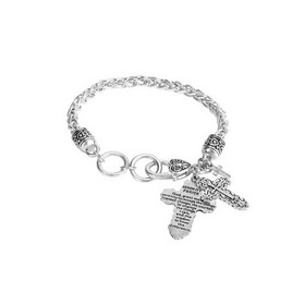 Dicksons 30-4941T Bracelet Serenity Prayer Cross Toggle