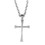 Dicksons 31-1209 Nk Flare Cross Stnls Stl 24" Chain, Men's Stainless Steel Flare Cross