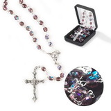 Dicksons 32-0744 Rosary Amethyst Faux Madonna Center 6Mm