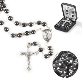 Dicksons 32-0832 Rosary Hematite St Mary Center 8Mm 23"