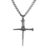 Dicksons 32-5491 Pewter Double Nail Cross 21