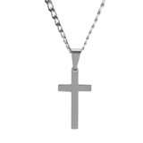 Dicksons 32-6194 Necklace Mens Stainless Steel Box Cross