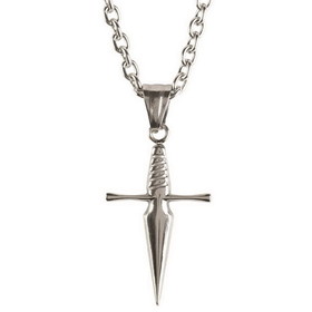 Dicksons 32-6745 Necklace Stainless Steel Sword Cross