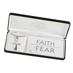 Dicksons 32-6749 Necklace Faith Over Fear Bevel Cross