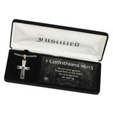 Dicksons 32-6750 Necklace 1Cor. 16:13 Bevel Cross 24In