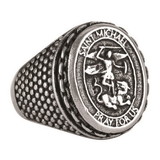 Dicksons 32-6804 St Michael Ring Stainless Steel-Size 11