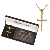 Dicksons 32-9438 Men'S Gold Tone Nail Cross Necklace