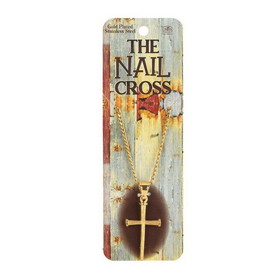 Dicksons 32-9473 Necklace Nail Cross Gold 24In Steel