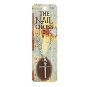 Dicksons 32-9476 Necklace Small Nail Cross 18In Steel