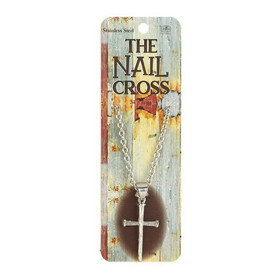 Dicksons 32-9477 Necklace Nail Cross 24In Steel Chain