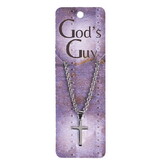Dicksons 32-9481 Necklace Gods Guy Thin Box Cross